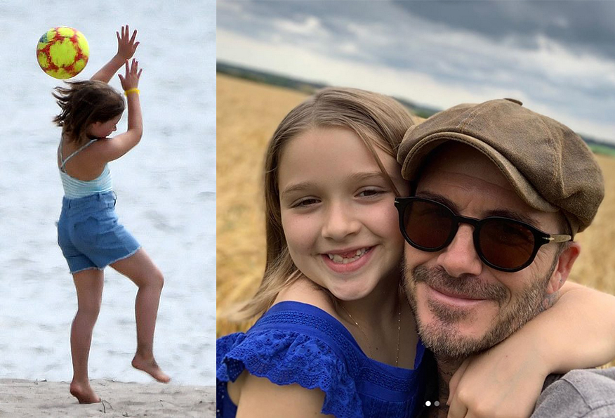 贝克汉姆小七踢足球,贝克汉姆小七打球