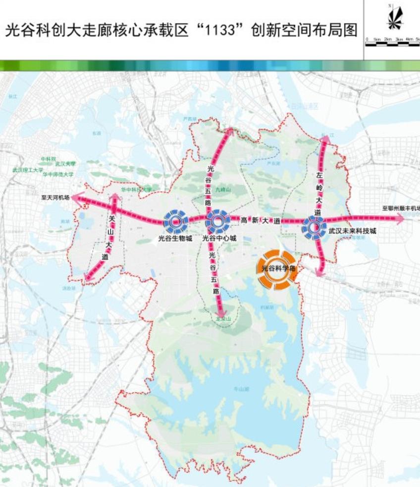光谷关山大道左岭段,光谷左岭千亿大道