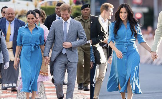 凯特王妃和梅根王妃衣品大比拼,梅根与凯特同穿蓝色