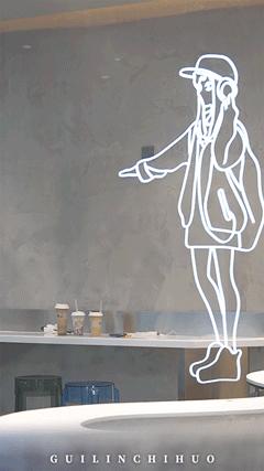 桂林奶茶店探店拍照,性冷淡风奶茶店拍照墙布置