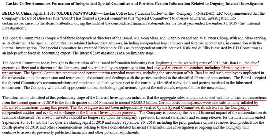 瑞幸咖啡公司财务造假案例分析,瑞幸财务造假事件如何处理的