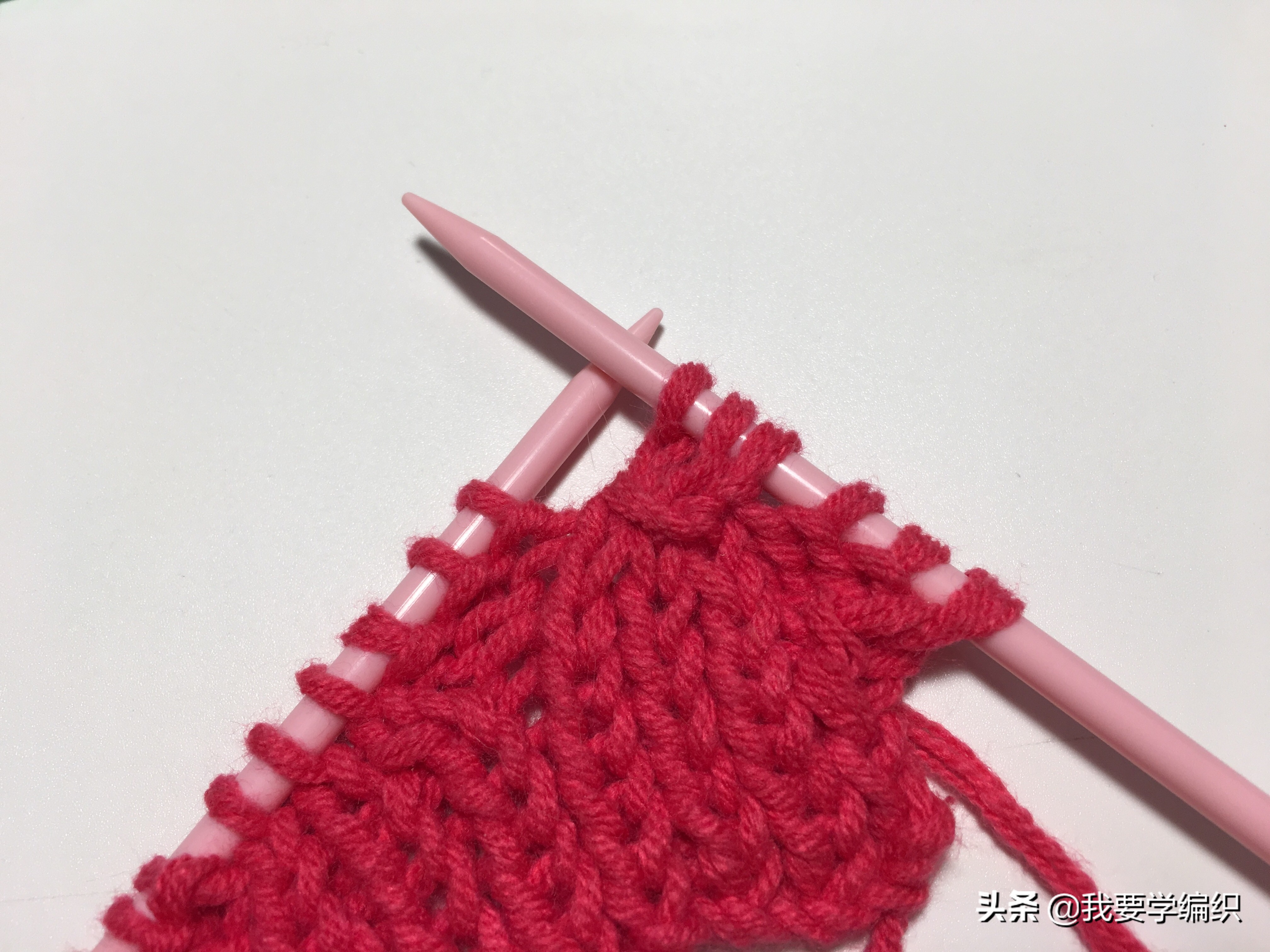 灯笼花底边编织教程,棒针编织大红灯笼教程