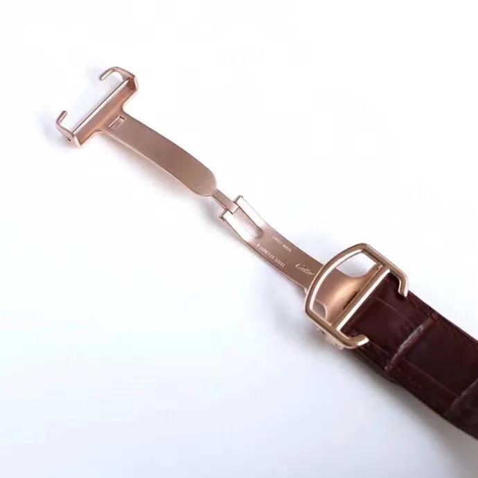 卡地亚坦克系列W5330001英式坦克系列男士两针半全自动机械腕表