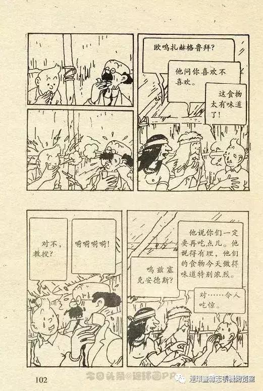 丁丁历险记之丁丁在刚果,丁丁历险记丁丁被石头绊倒