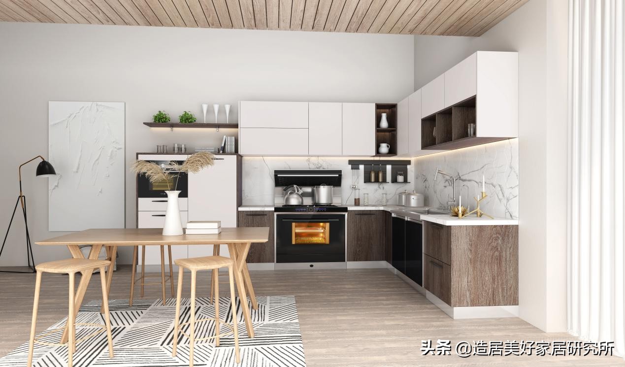 集成灶和餐边柜一体怎么设计,餐厨一体如何设计集成灶