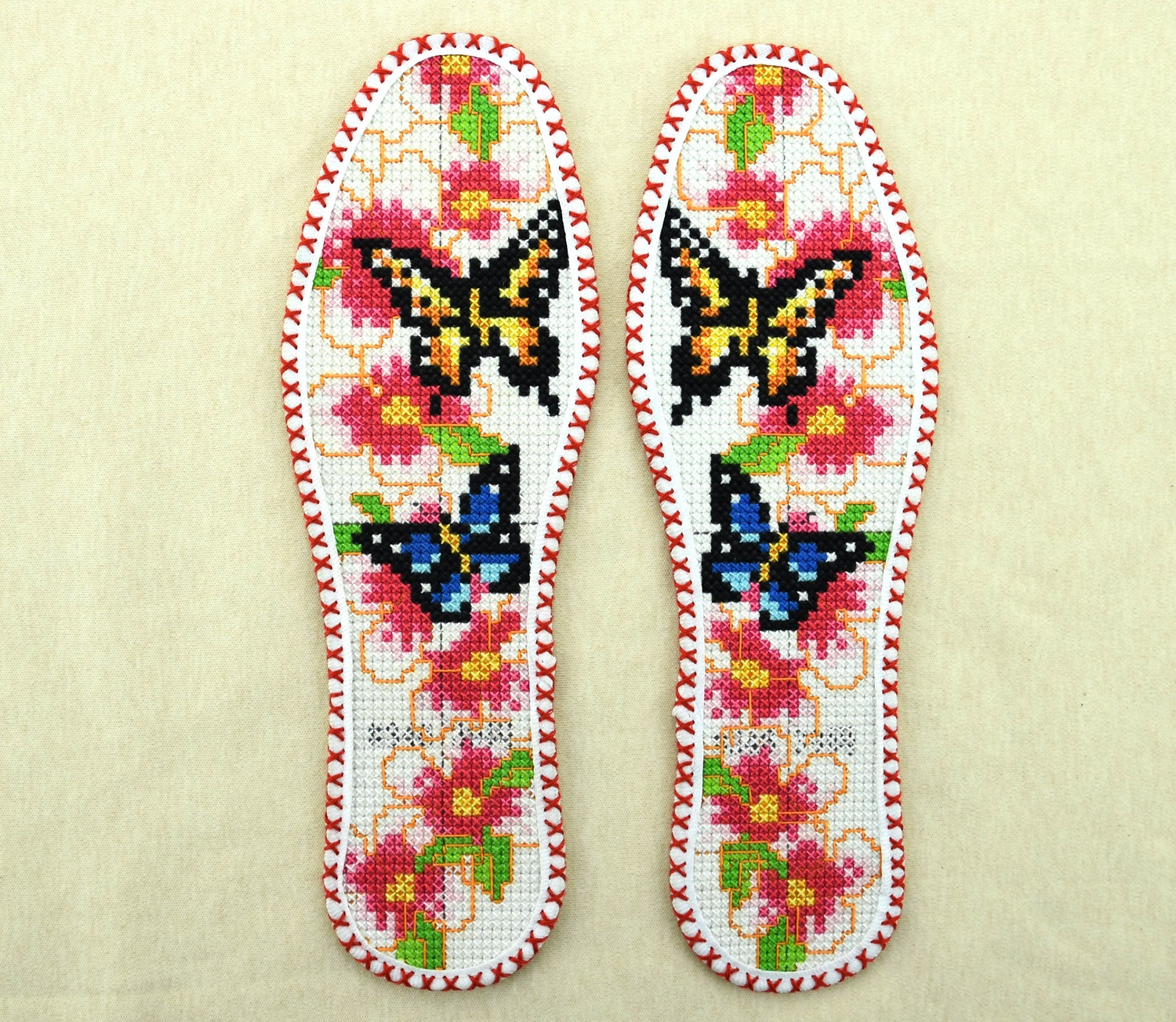 手工鞋垫有字前程似锦,手工鞋垫名不虚传