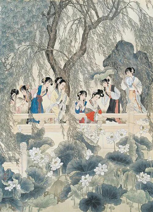 彭连熙绘红楼群芳图,彭连熙红楼梦作品欣赏