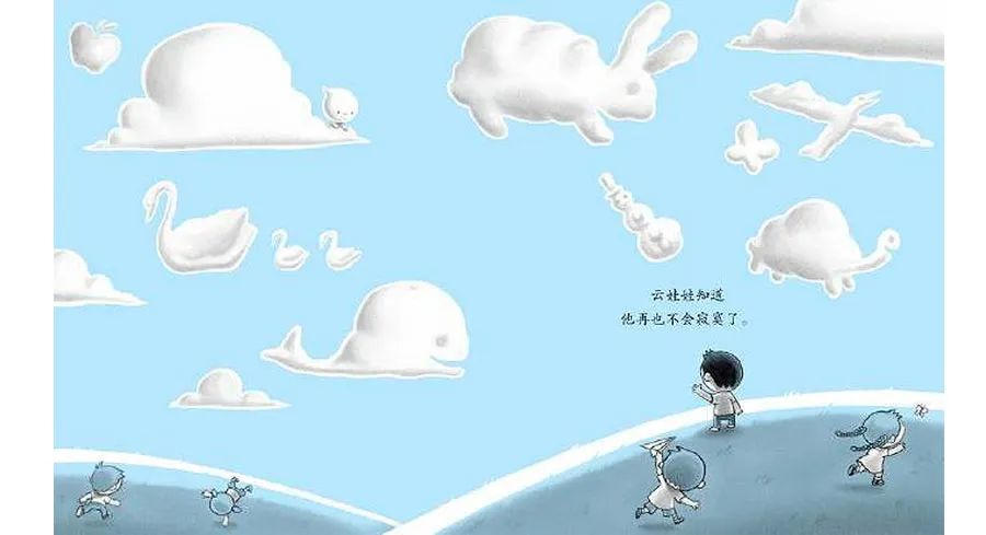 儿童画云简单又漂亮创意画怎么画,儿童画怎么用蜡笔画天空