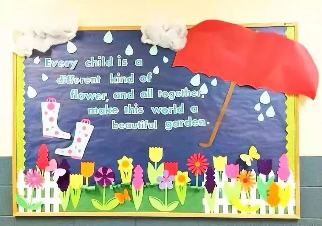 幼儿园墙面环创风格小清新,幼儿园环创可爱墙面布置简单大气