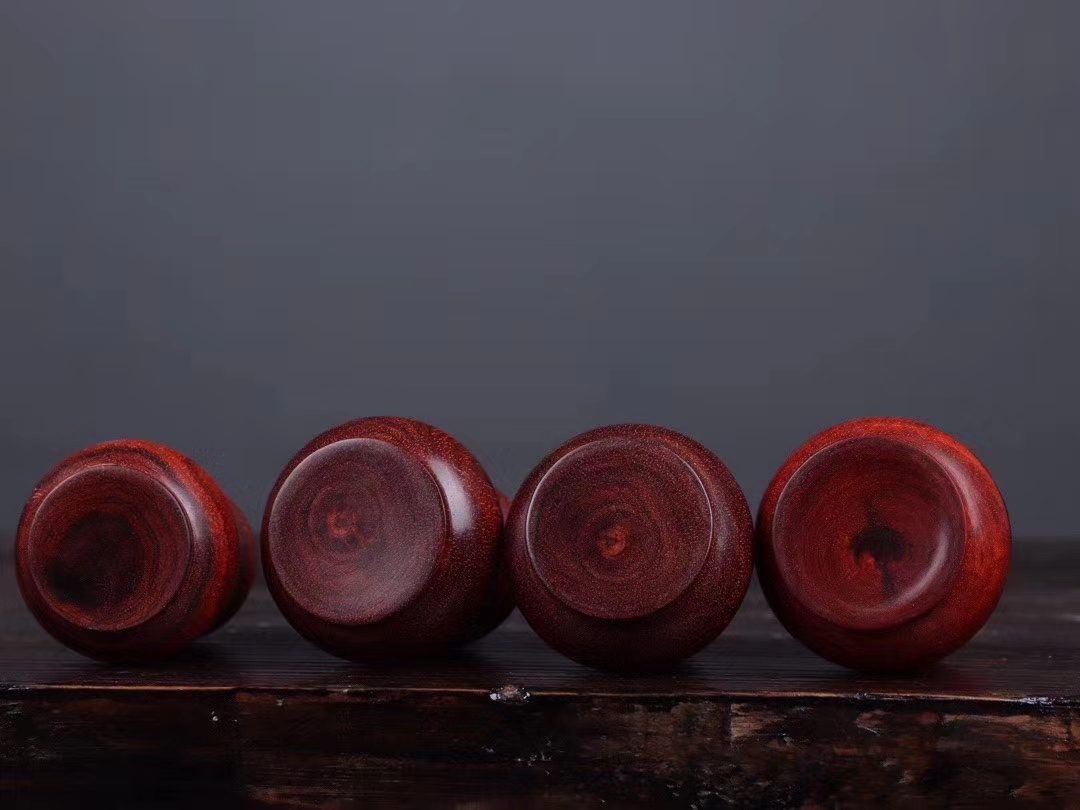 红木扁花瓶,小叶紫檀制作小花瓶