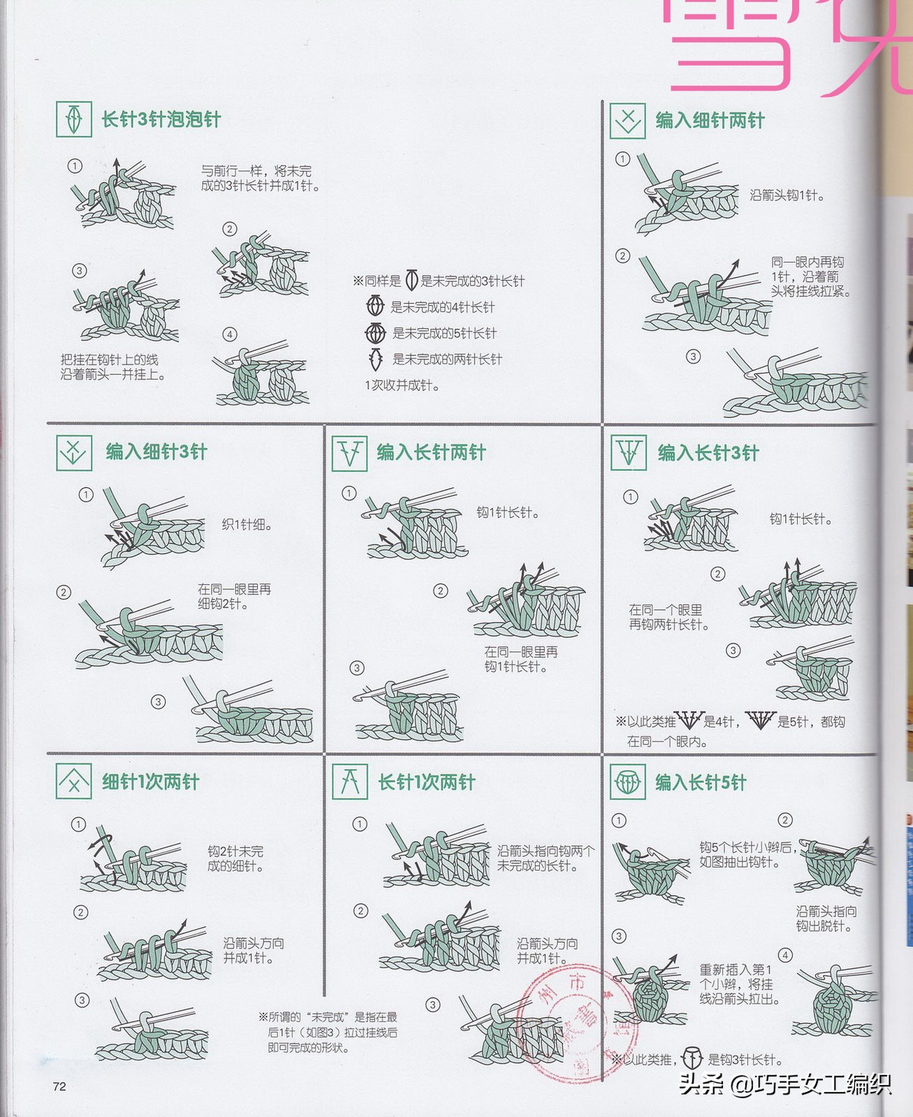夏季钩针花样图解大全,欧美钩针花样大全图解