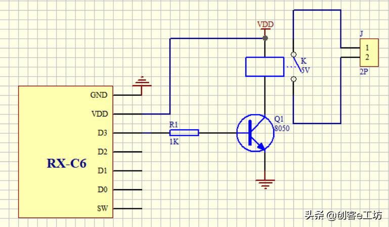 433m无线接收模块原理图,433无线接收模块怎么接线