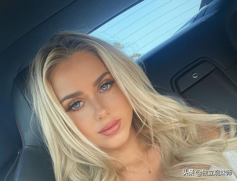 美国金发卷毛篮球网红,美国金发白人女网红