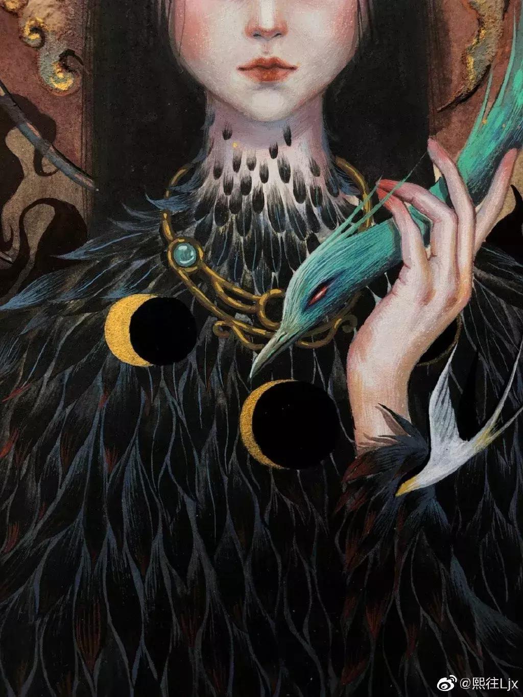 古风绘画线描,100张绝美古风女线描手绘