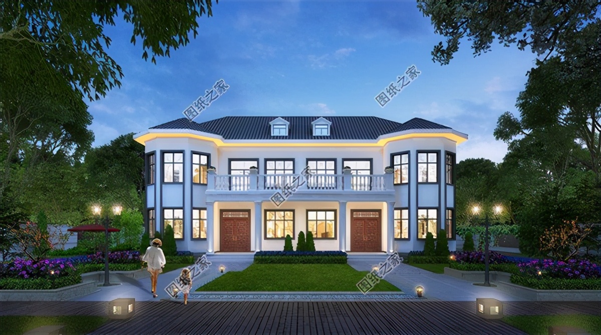 农村自建别墅推荐180平双拼,农村自建房六开间兄弟双拼