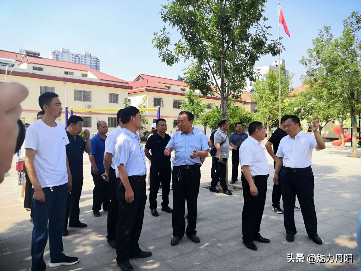 郓城县郓州街道到丹阳考察*党**建八大“红色品牌”建设工作