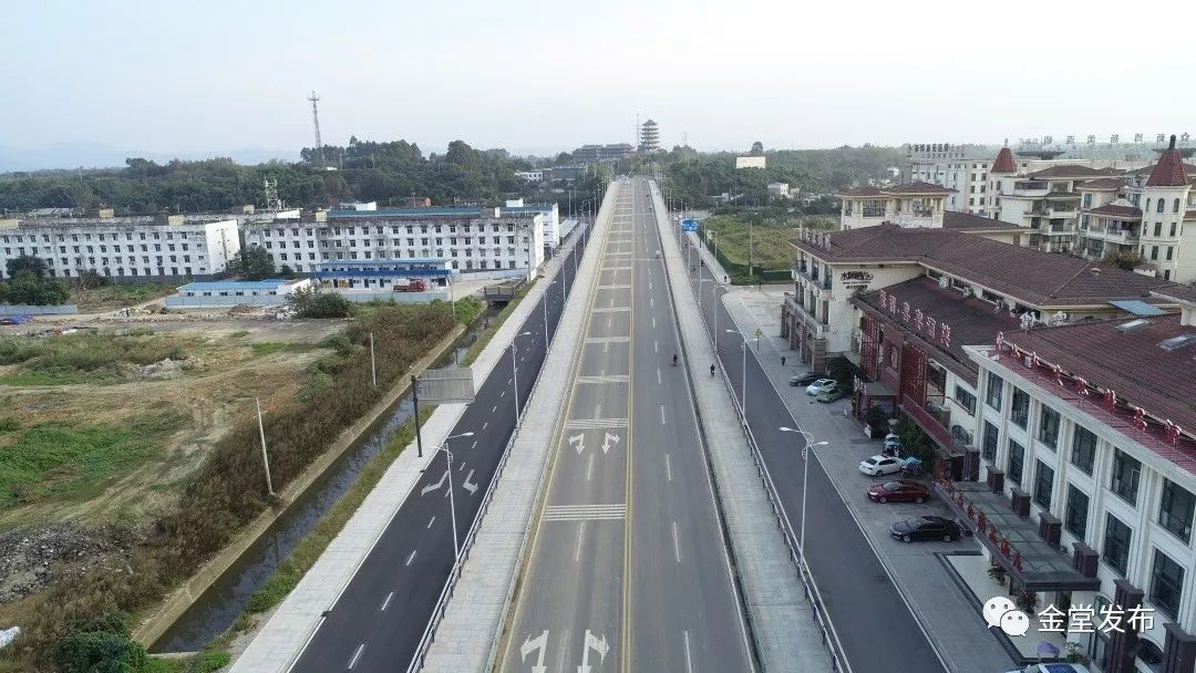哇！比成都一环路还长6公里！金堂县城外环线全线通车