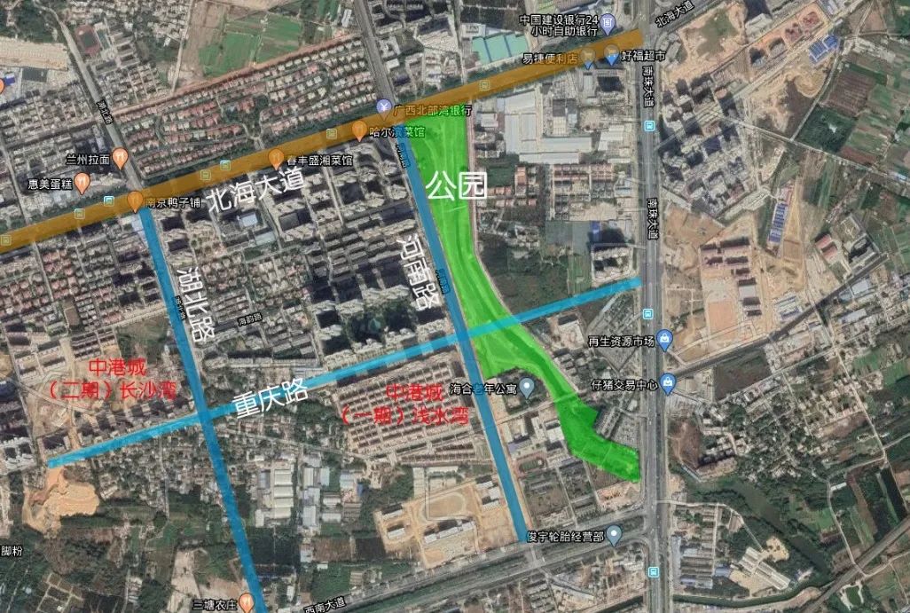 北海新的风景区,北海新建的公园