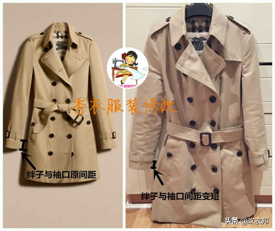 风衣外套袖子长了怎么改短有松紧,风衣袖子长了怎么挽起来好看