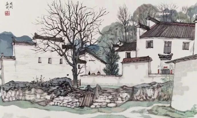 优秀的色彩风景写生作品,下乡风景速写写生教程