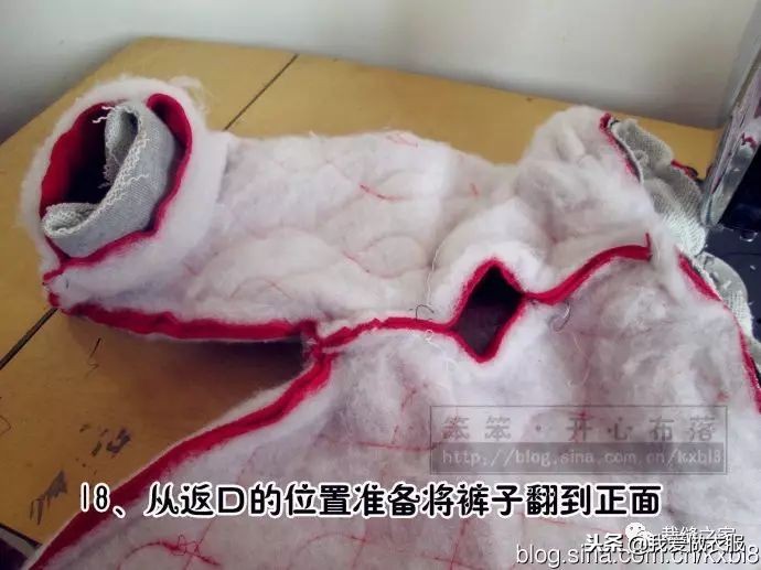 儿童棉裤缝制教程,男士双层棉裤的裁剪图