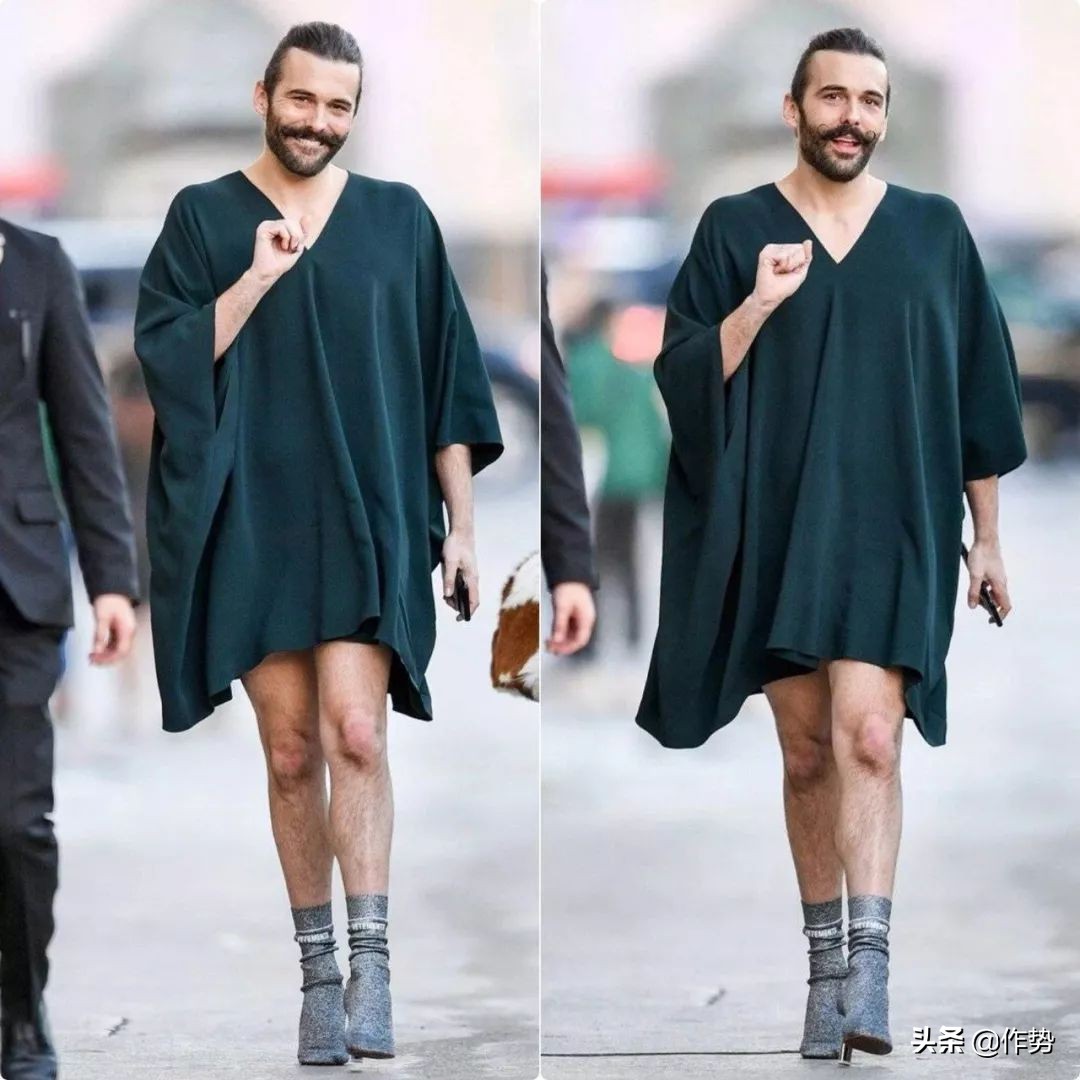 这位大胡子大哥，竟然偷了宋茜和杨幂的衣服去走红毯？！