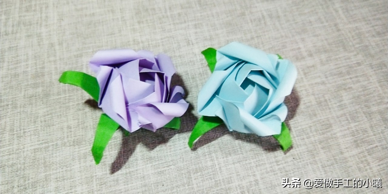简单又好看的玫瑰花折纸手工,玫瑰花手工折纸教程简单又漂亮