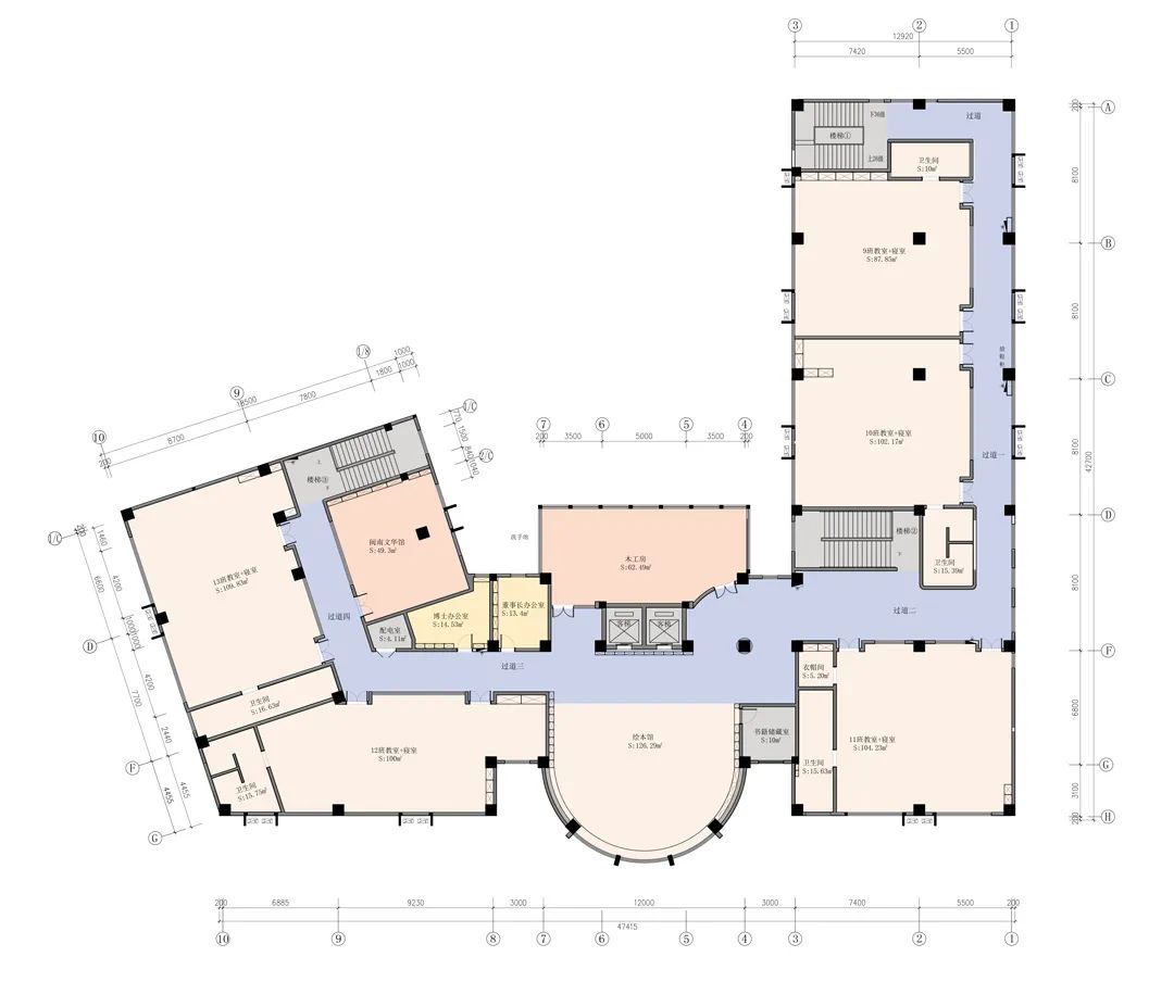 泉州金碧辉煌的幼儿园,泉州幼儿园空间设计效果图