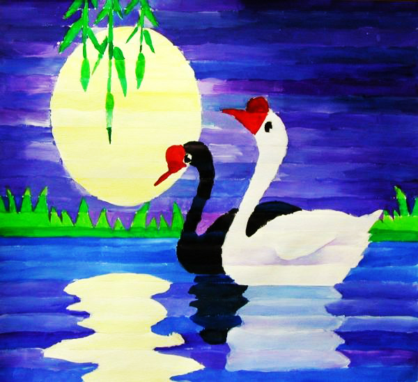 大白鹅创意美术3岁以下,创意儿童绘画大白鹅的课如何讲