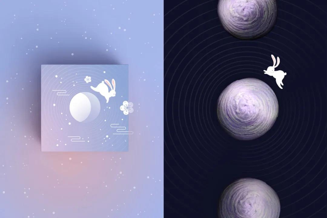 创意插画月饼礼盒长条形,创意满满的中秋节月饼包装设计