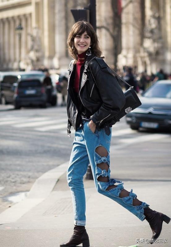 牛仔裤直筒什么颜色好看,灰色直筒牛仔裤怎么配色高级