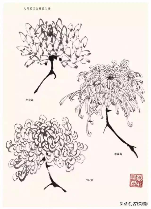 写意菊花小品国画大全,国画写意菊花和螃蟹