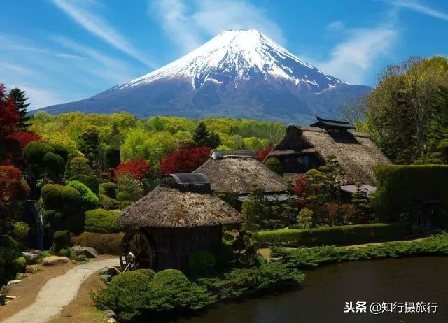 日本大和县旅游景点,日本富士山旅景