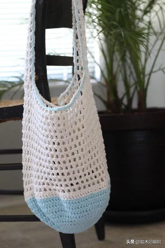 自己动手钩个小包,超实用钩织购物袋图解