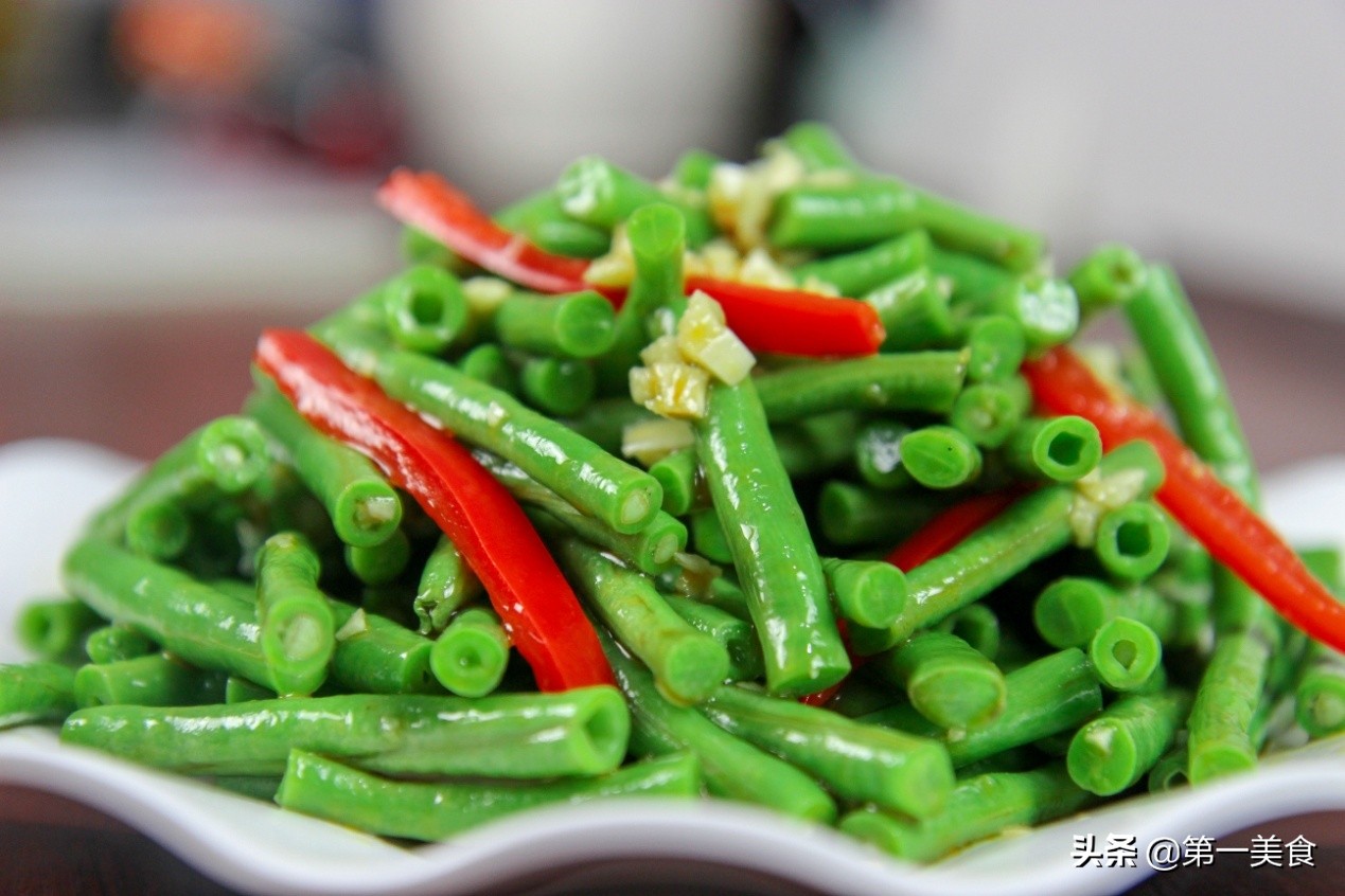 凉拌豆角家常做法麻酱不放蒜,豆角的家常做法凉拌豆角
