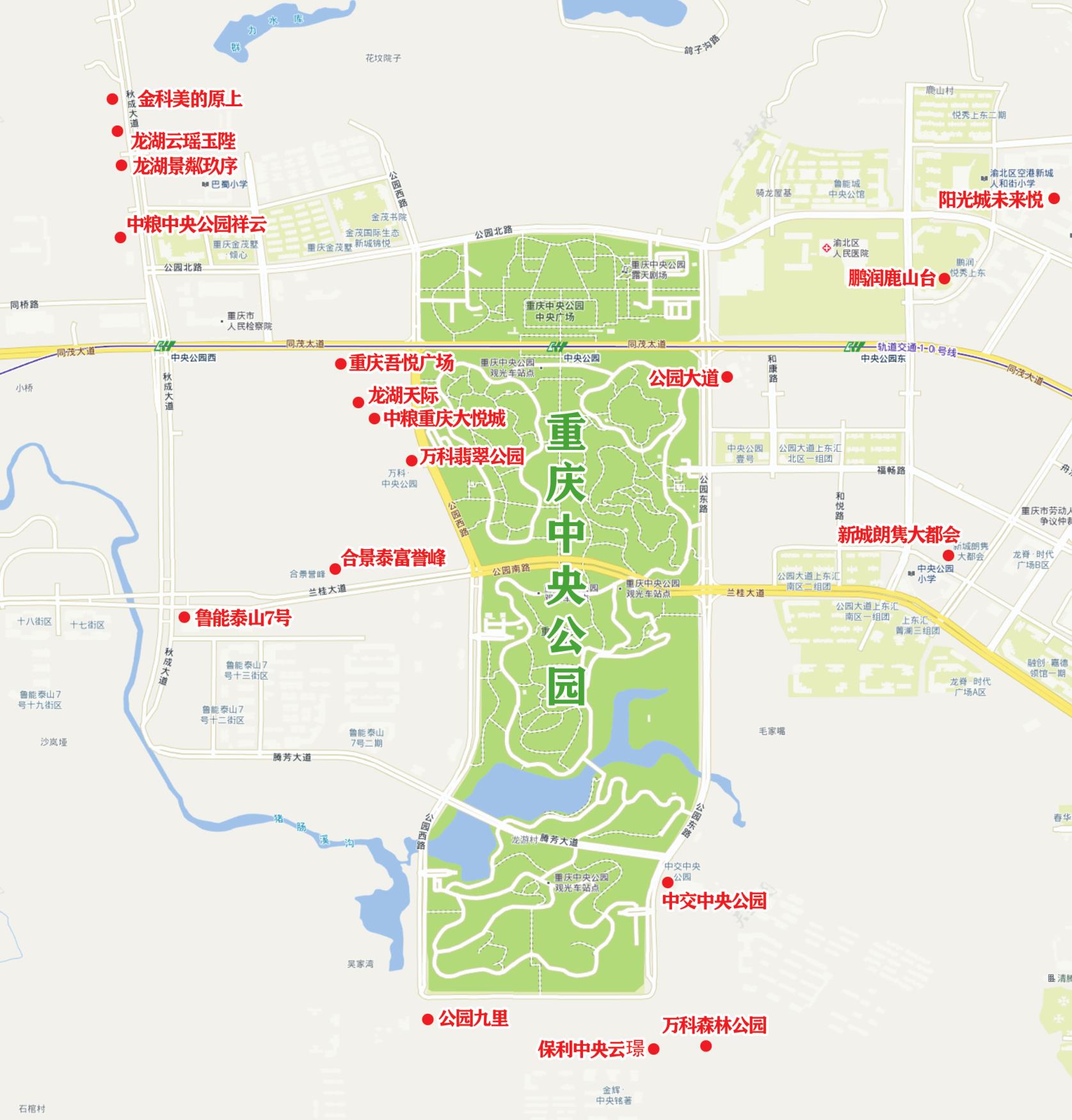 重庆渝北房地产地图,重庆市渝北区御璟悦来楼盘地图