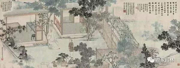 凰家园林,中国风庭院别墅绘画