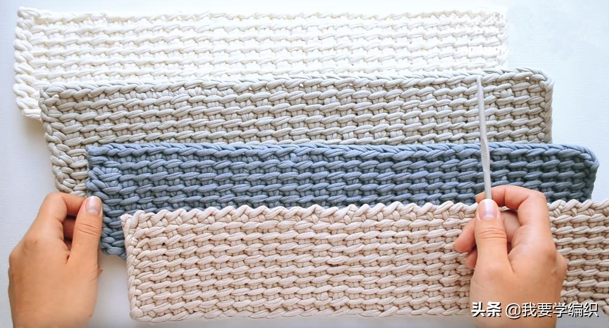 十一与其出门人挤人，不如在家看电视钩包包，一款拼色手提袋教程