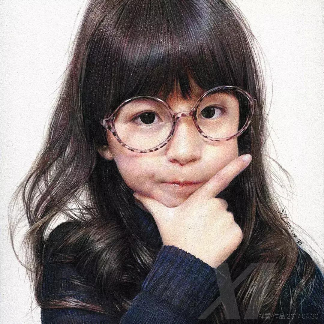 写实彩铅画,超好看素描画迪丽热巴