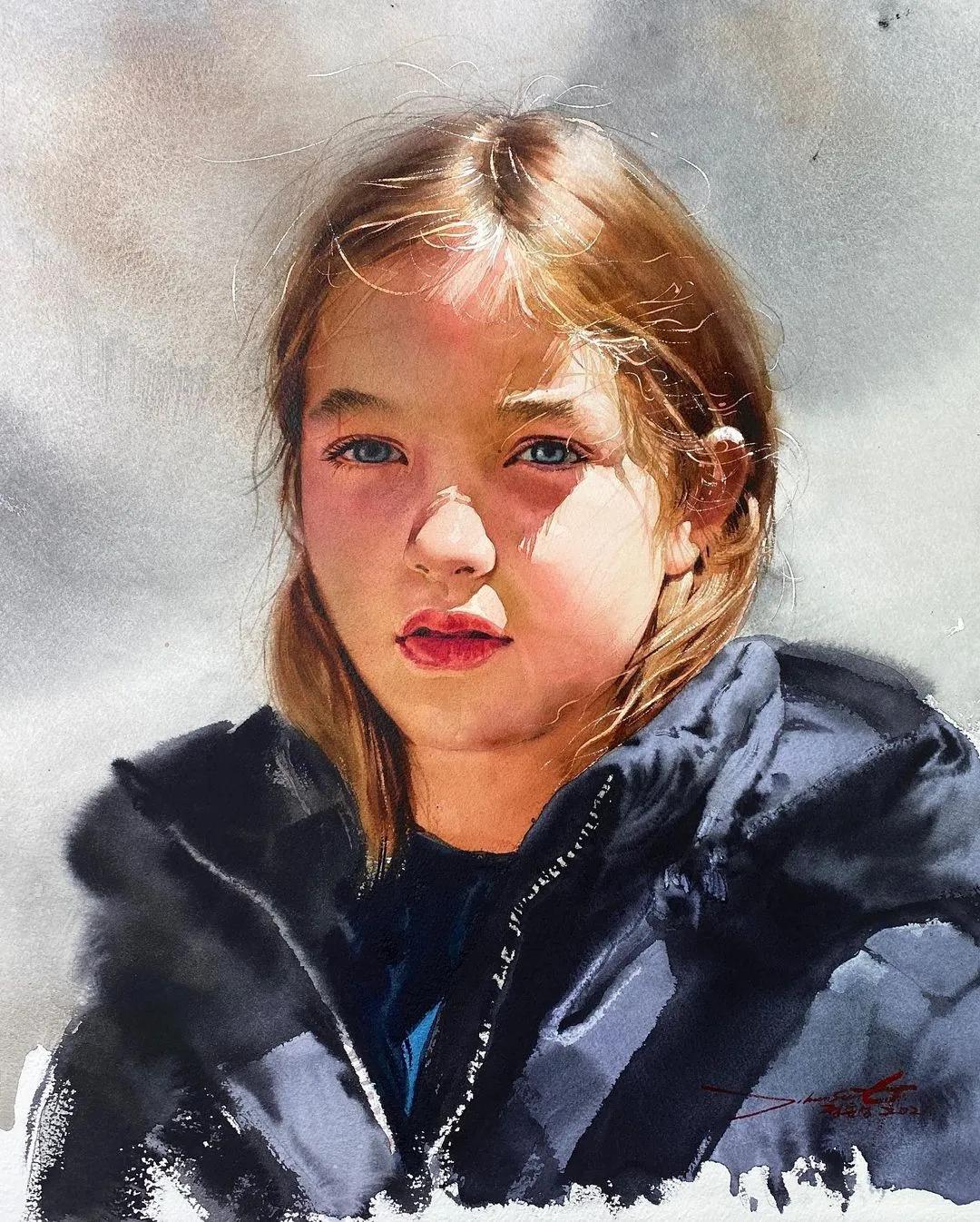 极简的水彩画作品,灵动脱俗的水彩画