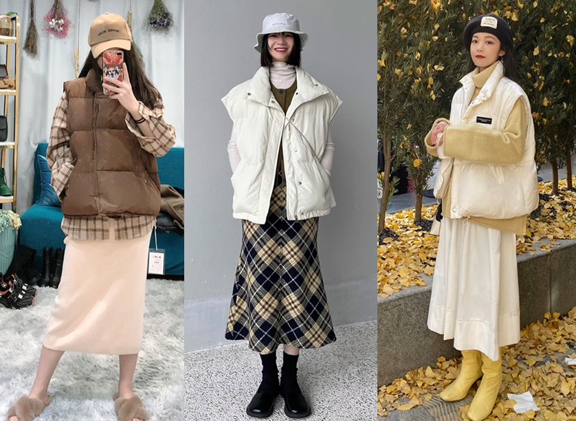 冬季无帽羽绒服马甲外穿搭配,马甲外套穿搭冬季羽绒个性潮流