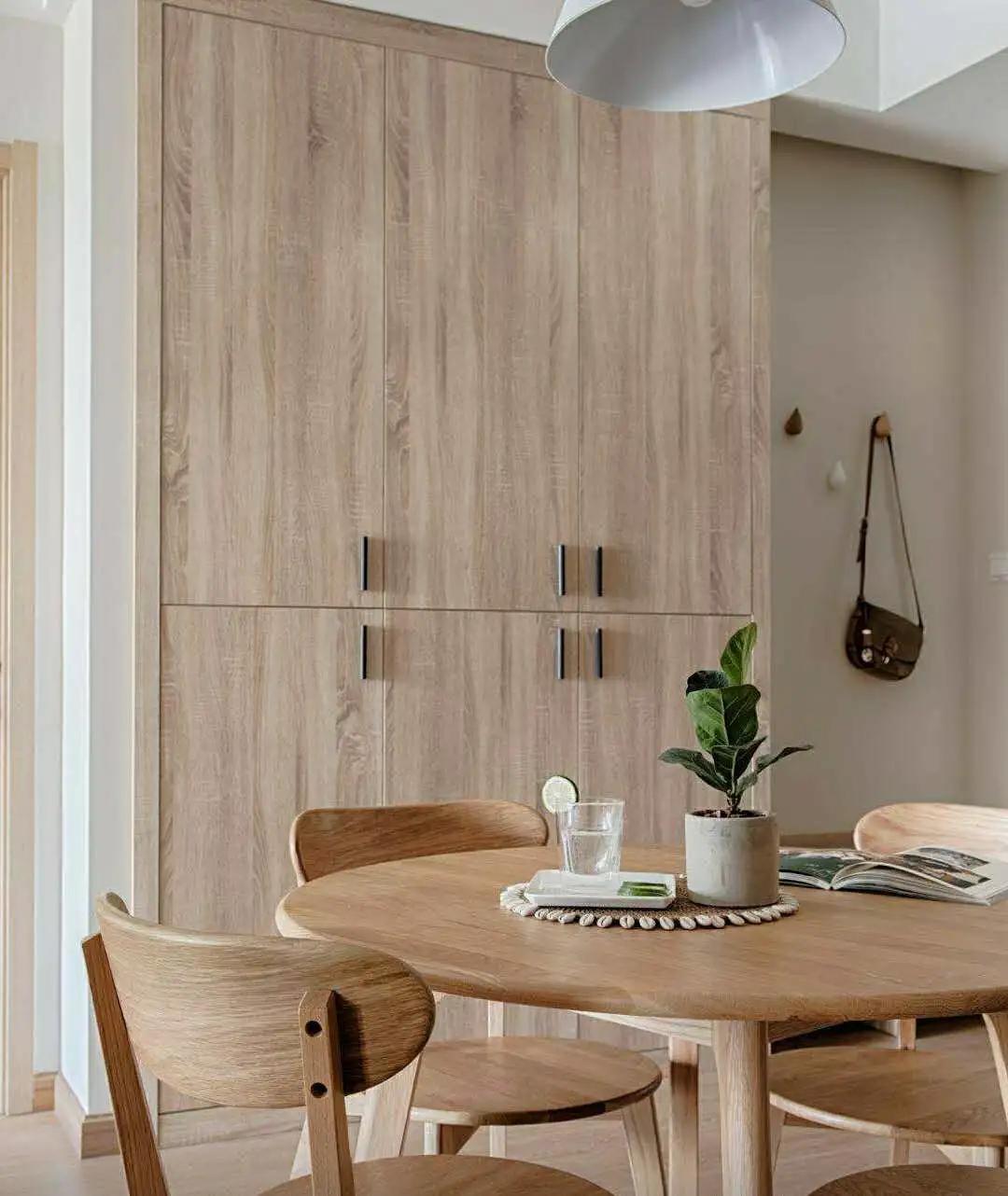 原木风茶室20平方空间装修效果图,100平方小户型原木风带茶室设计