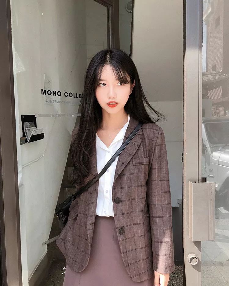 韩国冬季穿搭街拍模特,韩国ins网模穿搭