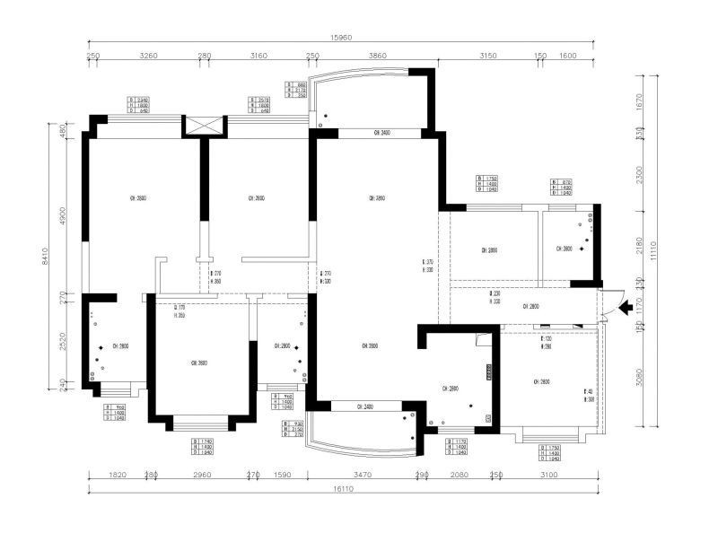 140平米现代简约家装效果图,102平米两室一厅装修现代轻奢