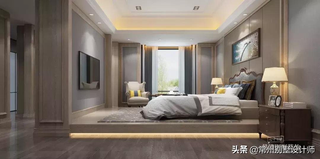 常州现代中式简约风格别墅装修,常州别墅装修空间规整的现代风格