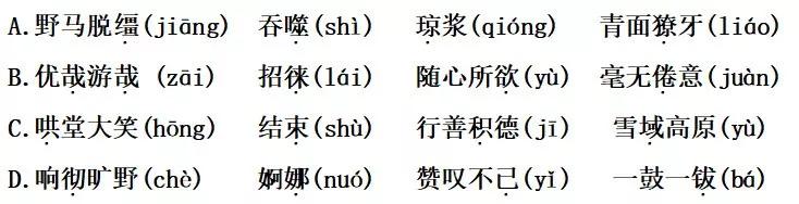 部编版六年级语文单元课堂练习,部编六年级下册语文第一课练习
