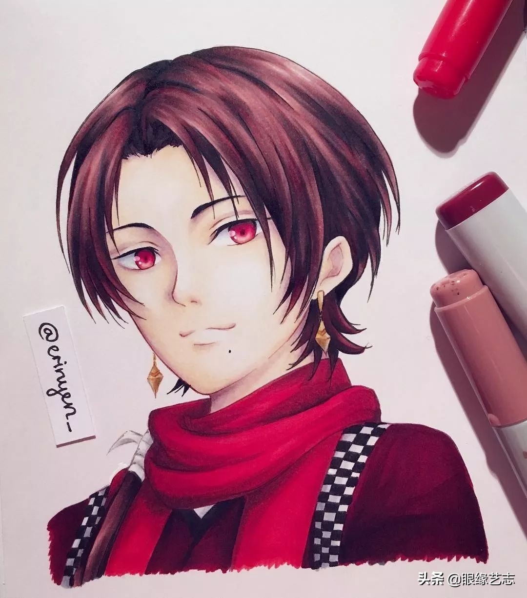 用touchmark马克笔画动漫人物,马克笔手绘动漫人物女生临摹素材