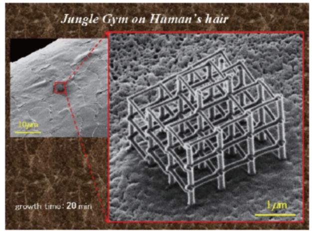 头发丝上刻图案,头发丝在纸上画画