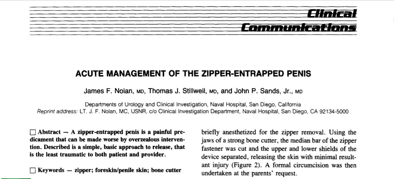 *体下**被拉链卡住剪掉包皮？教你在紧急情况下保护“命根子”