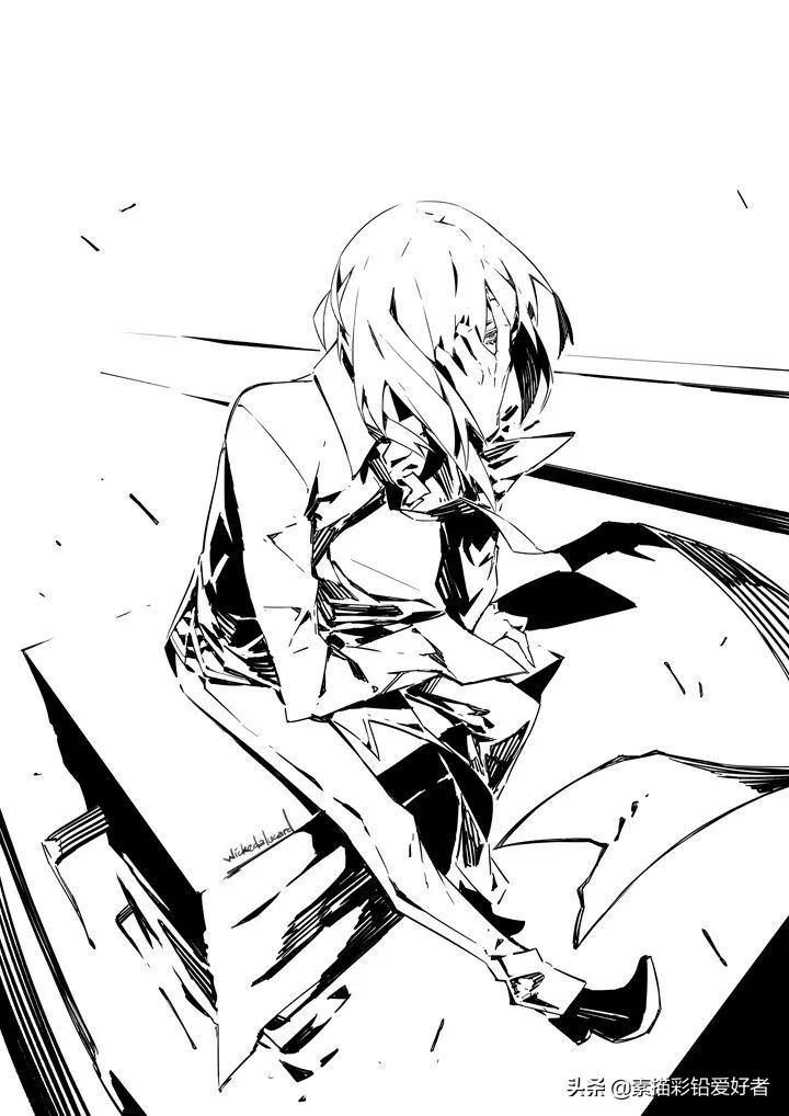 绘画素材|唯美二次元人物线稿，排线临摹练习